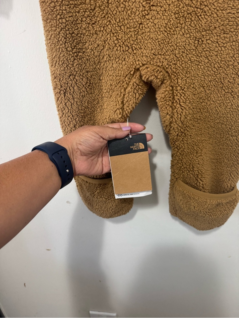 The North Face Toddler Brown Teddy Fleece One-Piece - Picture 5 of 6